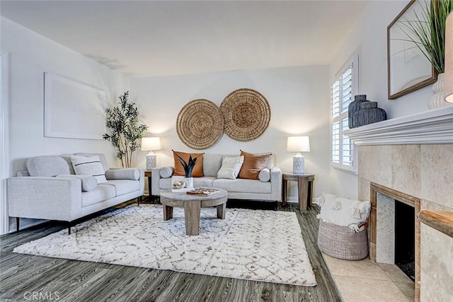 1217 S Gertruda Ave, Redondo Beach, CA 90277 - living area with a fireplace and wood finished floors