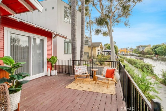 232 Howland Canal, Venice, CA 90291 - wooden deck with a water view