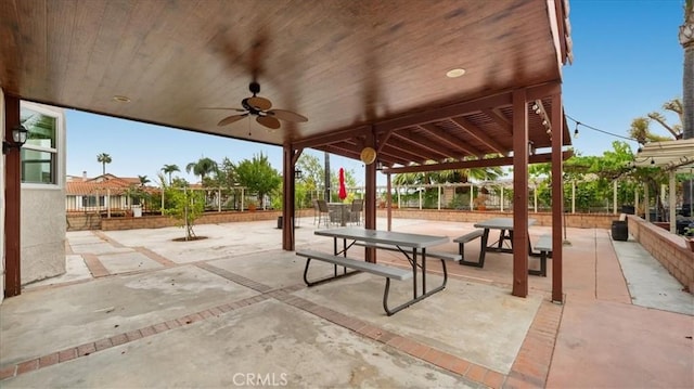 2210 Olympic View Dr, Chino Hills, CA 91709 - view of patio featuring a ceiling fan
