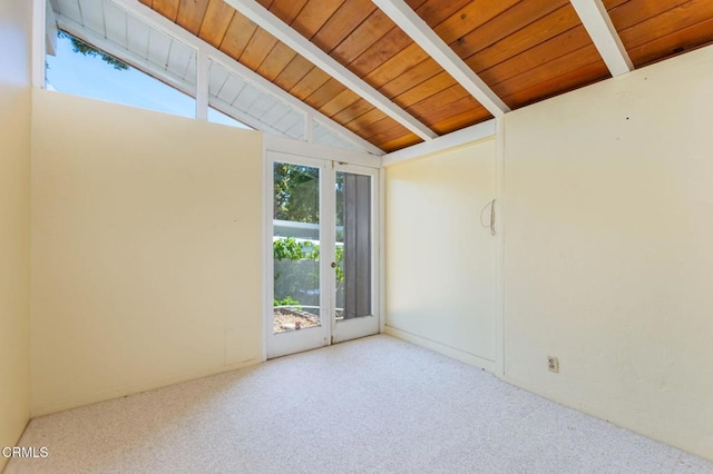 1330 Fern Oaks Dr, Santa Paula, CA 93060 - empty room with wood ceiling and carpet flooring
