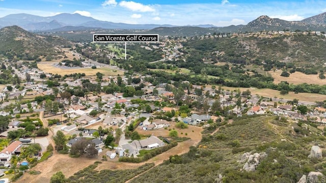 23406 Oakely Pl, Ramona, CA 92065 - aerial overview of property's location featuring mountains and nearby suburban area