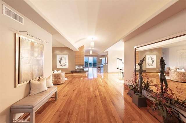 3 Harbor Ridge Dr, Newport Beach, CA 92660 - hall featuring light wood-style floors and lofted ceiling