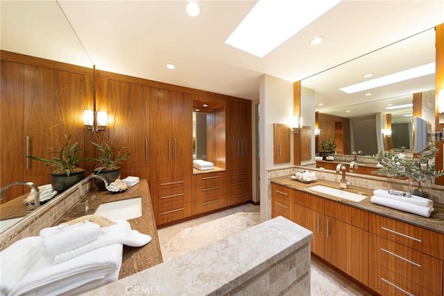 3 Harbor Ridge Dr, Newport Beach, CA 92660 - bathroom with vanity and recessed lighting