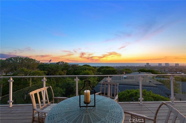 3 Harbor Ridge Dr, Newport Beach, CA 92660 - view of deck at dusk
