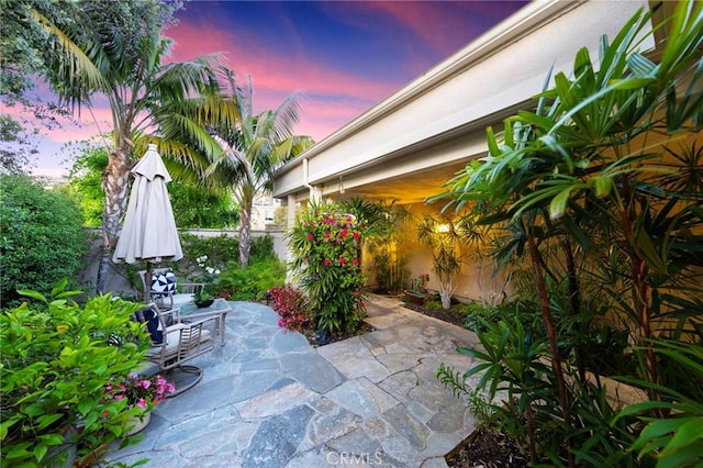 3 Harbor Ridge Dr, Newport Beach, CA 92660 - patio terrace at dusk featuring a patio area