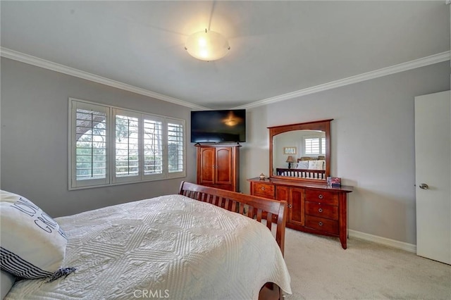 2917 Highridge Rd, La Crescenta, CA 91214 - bedroom featuring crown molding, carpet floors, and baseboards