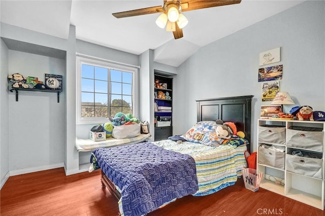 1523 Lynton Ave, Wilmington, CA 90744 - bedroom featuring wood finished floors, baseboards, and a ceiling fan