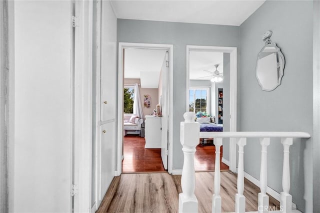 1523 Lynton Ave, Wilmington, CA 90744 - hallway with wood finished floors and baseboards