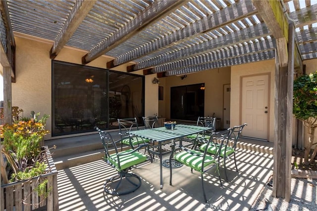 250 Coral Ct, Pismo Beach, CA 93449 - view of patio with outdoor dining area and a pergola