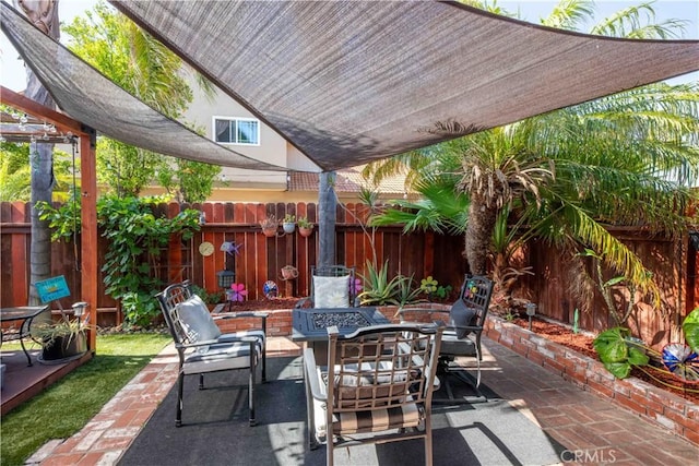 10546 Royal Oak Way, Stanton, CA 90680 - fenced backyard featuring a patio and an outdoor fire pit