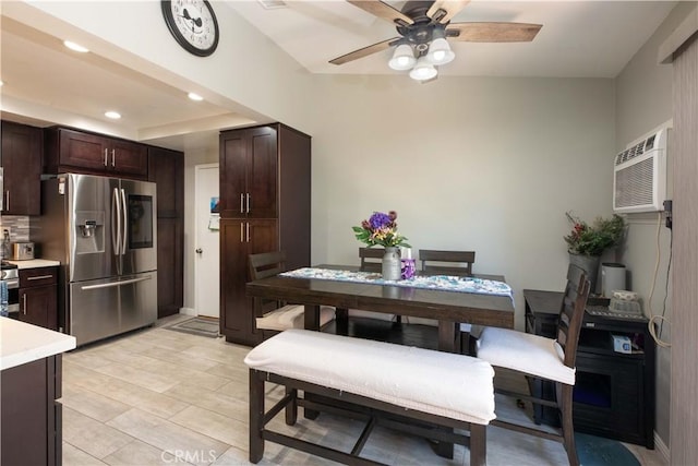 10546 Royal Oak Way, Stanton, CA 90680 - dining area with ceiling fan, recessed lighting, and a wall mounted AC
