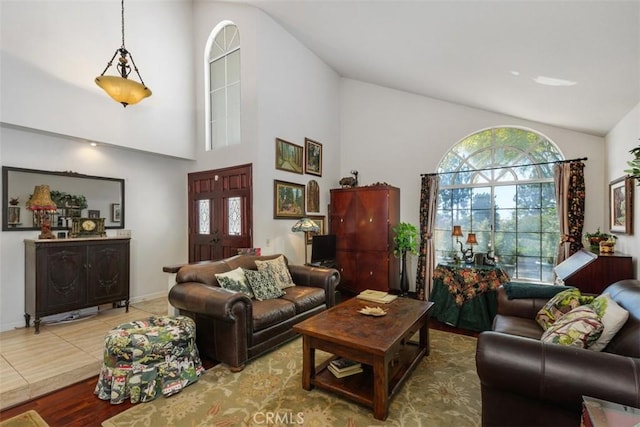 10830 Orchard View Ln, Riverside, CA 92503 - living area featuring high vaulted ceiling
