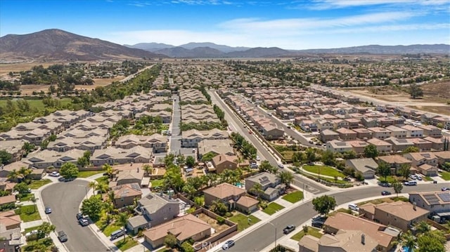 36340 Sicily Ln, Winchester, CA 92596 - aerial view of property and surrounding area featuring mountains and nearby suburban area