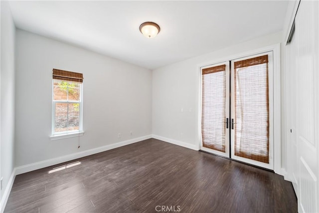 15 Basilica Pl, Ladera Ranch, CA 92694 - empty room with dark wood-style flooring, baseboards, and french doors