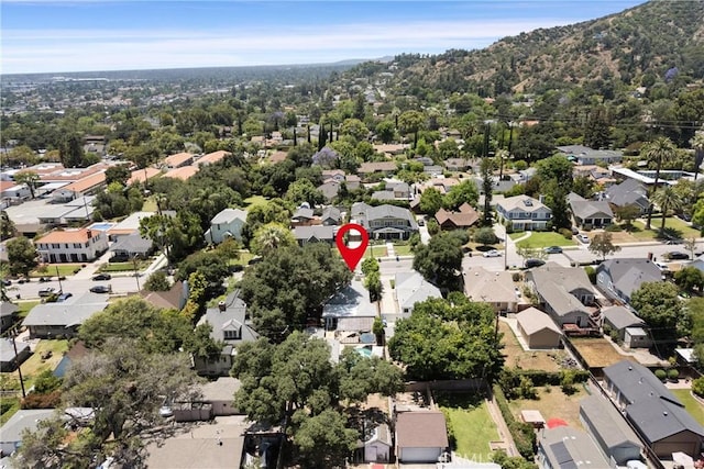 234 N Alta Vista Ave, Monrovia, CA 91016 - aerial view of property and surrounding area with nearby suburban area