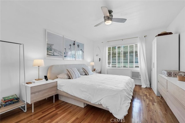 1330 N Crescent Heights Blvd Unit 12, West Hollywood, CA 90046 - bedroom featuring wood finished floors and a ceiling fan