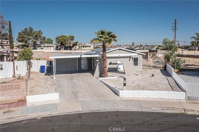2008 Sequoia Dr, Barstow, CA 92311 - view of front of home featuring an attached carport and concrete driveway