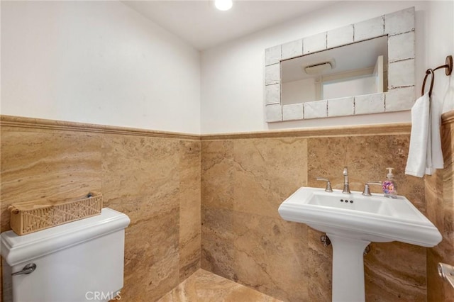 245 Palmer St, Costa Mesa, CA 92627 - half bathroom with toilet and wainscoting