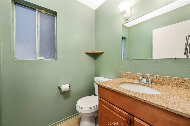37538 Stonegate Ln, Palmdale, CA 93552 - bathroom with vanity, toilet, and tile patterned floors