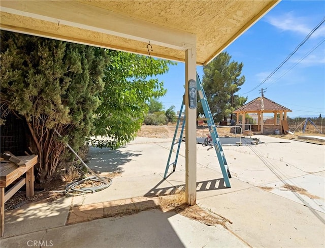 20715 Teton Rd, Apple Valley, CA 92308 - view of patio featuring a gazebo