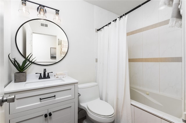 18165 Sharon Cir, Yorba Linda, CA 92886 - bathroom with vanity and shower / bathtub combination with curtain