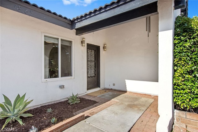 18165 Sharon Cir, Yorba Linda, CA 92886 - entrance to property featuring stucco siding and a tile roof