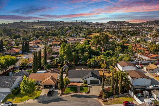18165 Sharon Cir, Yorba Linda, CA 92886 - aerial view of residential area with a mountain backdrop