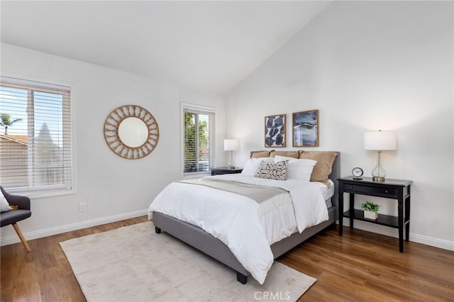 18165 Sharon Cir, Yorba Linda, CA 92886 - bedroom with wood finished floors and high vaulted ceiling