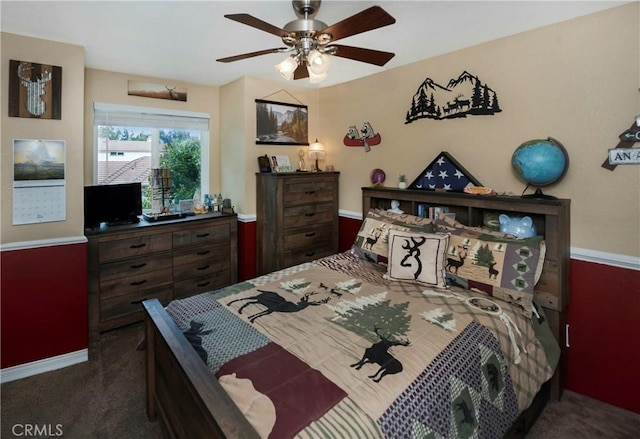 11103 Muirfield Dr, Rancho Cucamonga, CA 91730 - carpeted bedroom featuring baseboards and a ceiling fan