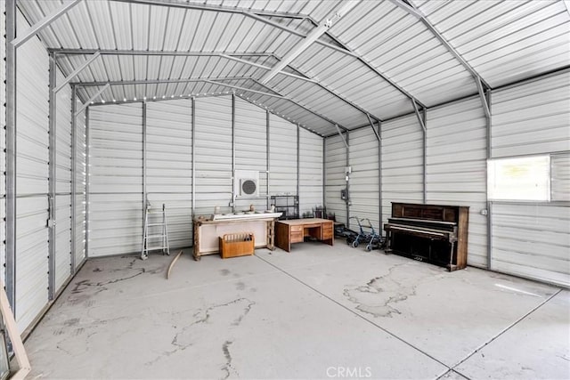 63357 Uranium Rd, Joshua Tree, CA 92252 - garage with metal wall and ac unit