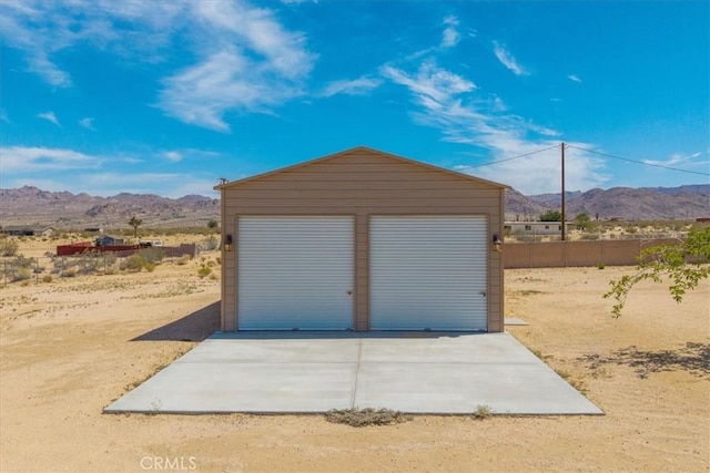 63357 Uranium Rd, Joshua Tree, CA 92252 - detached garage with a mountain view