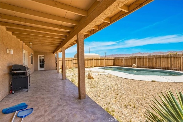 63357 Uranium Rd, Joshua Tree, CA 92252 - fenced backyard with a patio and area for grilling