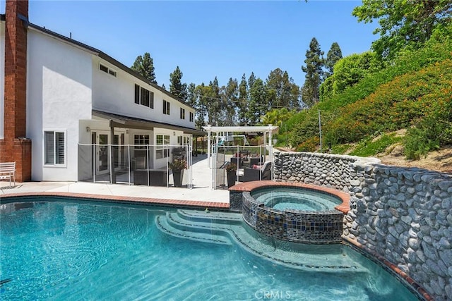 20660 Calle Feliz, Yorba Linda, CA 92886 - view of pool featuring a patio and a pool with connected hot tub