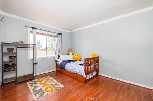 8568 Century Blvd Unit B, Paramount, CA 90723 - bedroom featuring baseboards, wood finished floors, and ornamental molding
