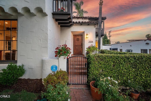 1338 Carmen Dr, Glendale, CA 91207 - view of exterior entry at dusk