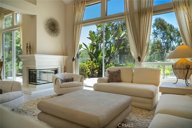 48 Siena, Laguna Niguel, CA 92677 - living room featuring a multi sided fireplace
