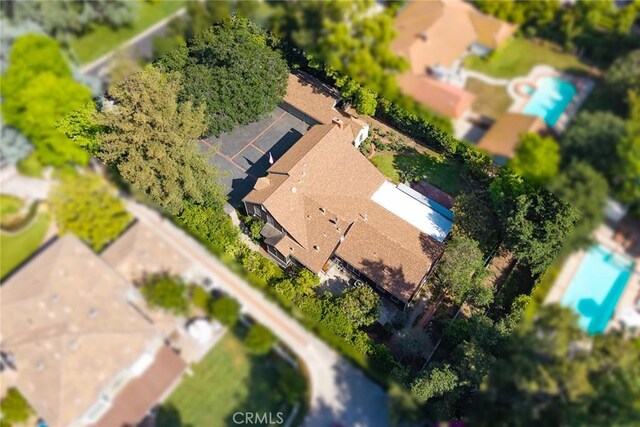 85 S San Rafael Ave, Pasadena, CA 91105 - drone / aerial view of a pool area