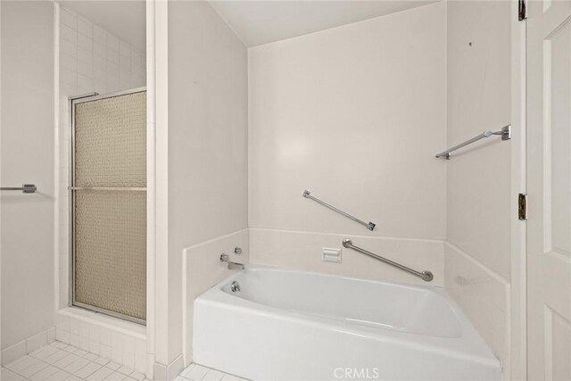 85 S San Rafael Ave, Pasadena, CA 91105 - full bathroom featuring a bath, tile patterned flooring, and a shower stall