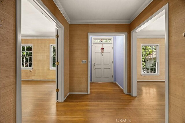85 S San Rafael Ave, Pasadena, CA 91105 - foyer with wood finished floors, plenty of natural light, baseboards, and ornamental molding