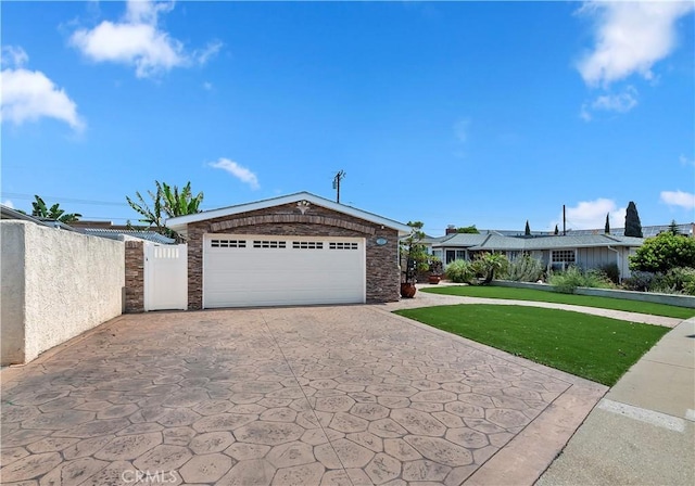 1825 Leola St, Lomita, CA 90717 - single story home featuring decorative driveway, stone siding, a gate, and a garage
