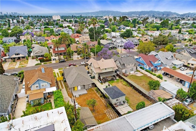 142 S Ardmore Ave, Los Angeles, CA 90004 - aerial view of residential area featuring a mountain backdrop