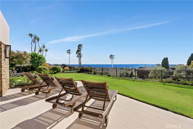 32661 Caribbean Dr, Dana Point, CA 92629 - view of patio with a water view