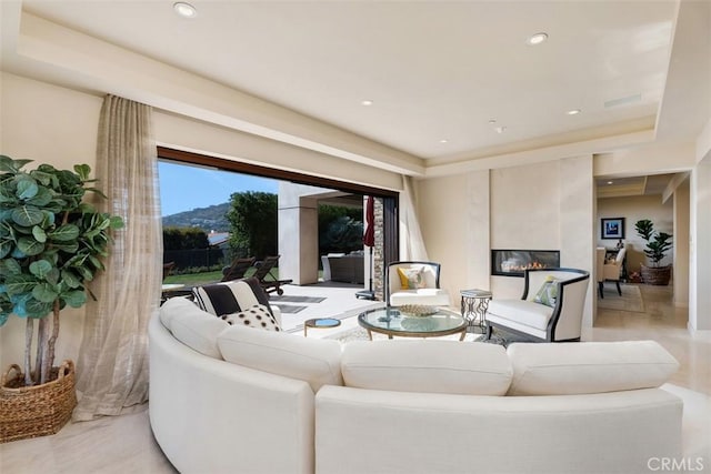 32661 Caribbean Dr, Dana Point, CA 92629 - living area featuring recessed lighting and a raised ceiling
