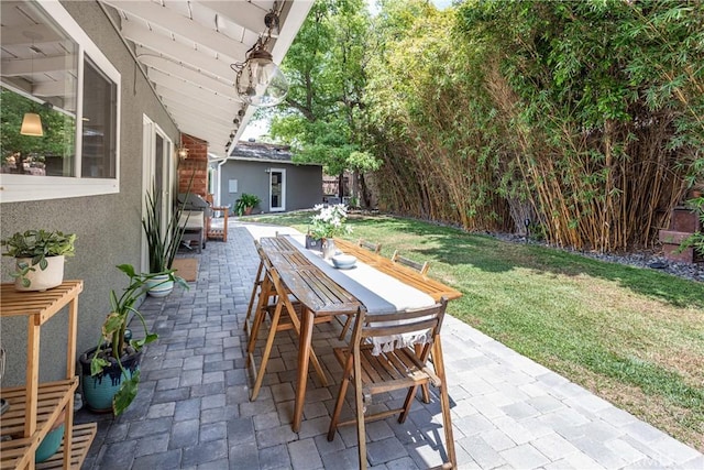 16733 Archwood St, Van Nuys, CA 91406 - view of patio / terrace featuring outdoor dining area