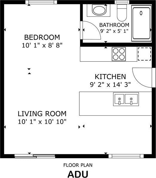16733 Archwood St, Van Nuys, CA 91406 - floor plan / room layout