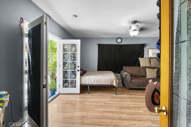 11073 Andrews St, South El Monte, CA 91733 - bedroom with light wood finished floors and access to exterior