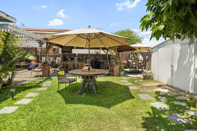 11073 Andrews St, South El Monte, CA 91733 - view of yard with a patio and a pergola
