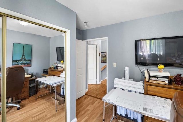 11073 Andrews St, South El Monte, CA 91733 - office area featuring light wood finished floors