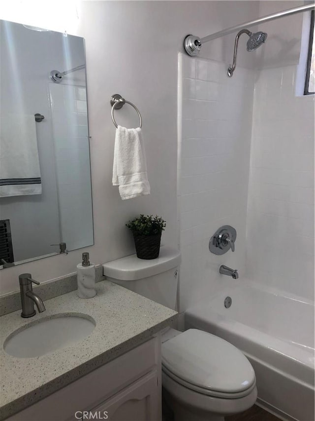 3337 S Durango Ave, Los Angeles, CA 90034 - bathroom featuring toilet, shower / bath combination, and vanity