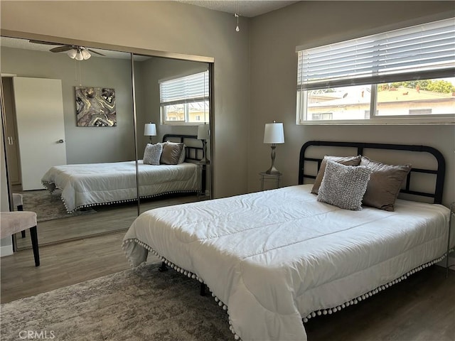3337 S Durango Ave, Los Angeles, CA 90034 - bedroom featuring wood finished floors and a closet